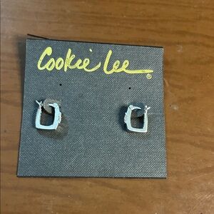 Cookie Lee Square Silver Earrings!
